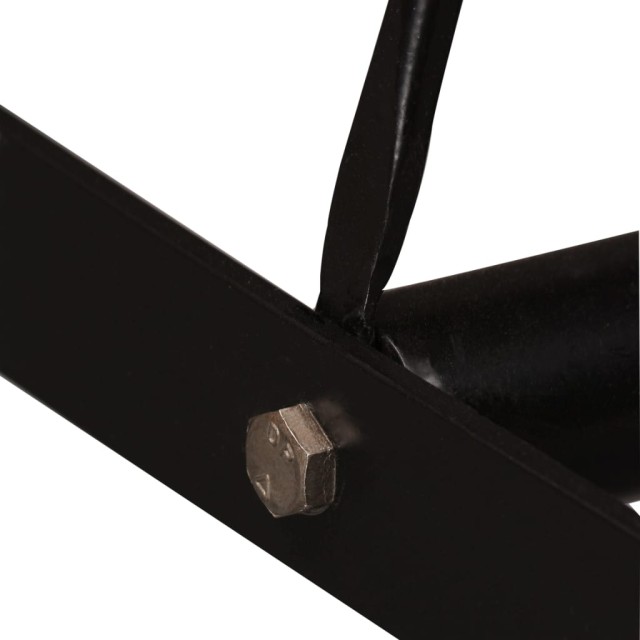 Ensemble de bar 5 pcs Bois de récupération et cuir véritable