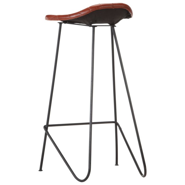 Ensemble de bar 7 pcs Bois d'acacia solide et cuir véritable