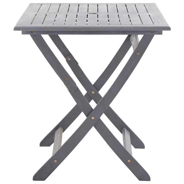 Ensemble à manger de jardin 5 pcs Bois d'acacia massif Gris