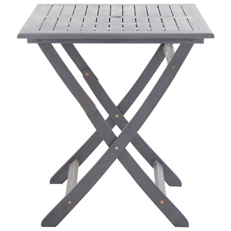 Ensemble à manger de jardin 5 pcs Bois d'acacia massif Gris