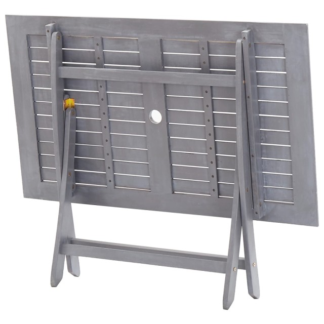 Ensemble à manger de jardin 5 pcs Bois d'acacia massif Gris