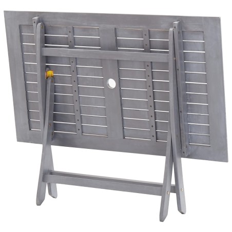 Ensemble à manger de jardin 5 pcs Bois d'acacia massif Gris