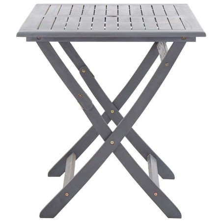 Ensemble à manger de jardin 7 pcs Bois d'acacia massif Gris