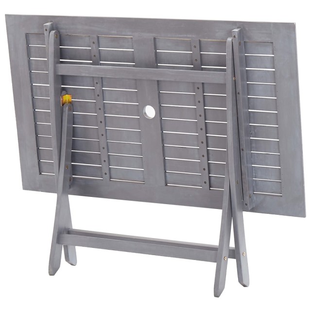 Ensemble à manger de jardin 7 pcs Bois d'acacia massif Gris