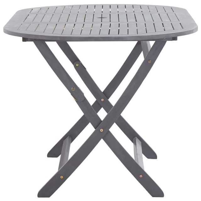 Ensemble à manger de jardin 7 pcs Bois d'acacia massif Gris