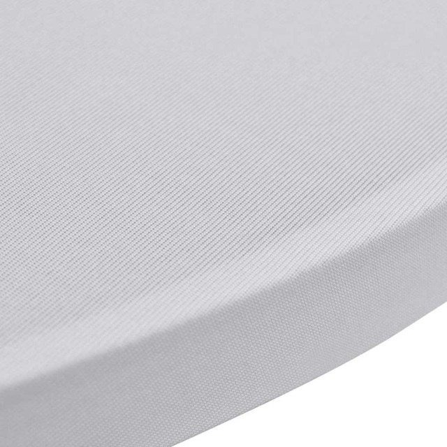 Housses élastiques de table Ø 60 cm Blanc 4 pcs