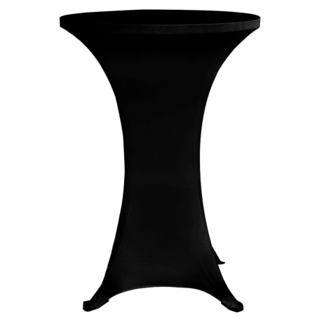 Housses élastiques de table Ø 60 cm Noir 4 pcs
