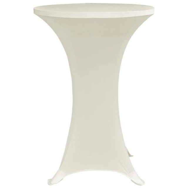 Housses élastiques de table Ø 60 cm Crème 4 pcs