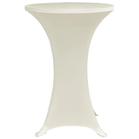 Housses élastiques de table Ø 60 cm Crème 4 pcs