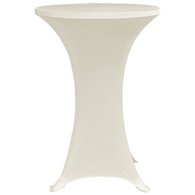 Housses élastiques de table Ø 70 cm Crème 4 pcs