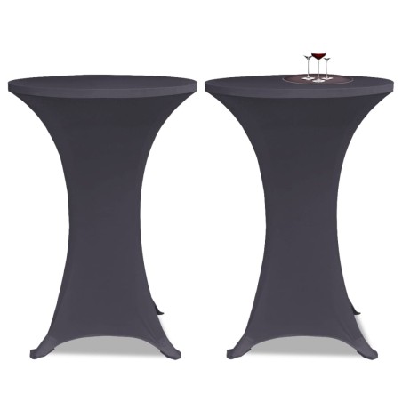 Housses de table extensible 4 pcs 60 cm Anthracite