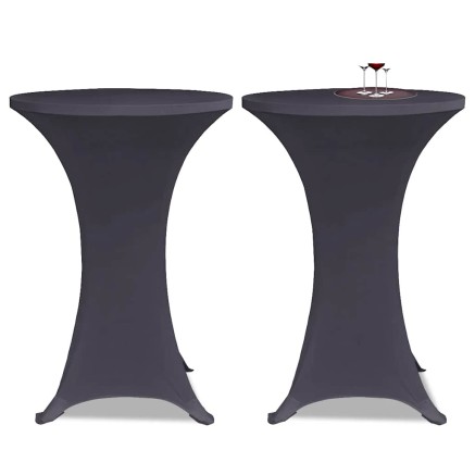 Housses de table extensible 4 pcs 80 cm Anthracite 2