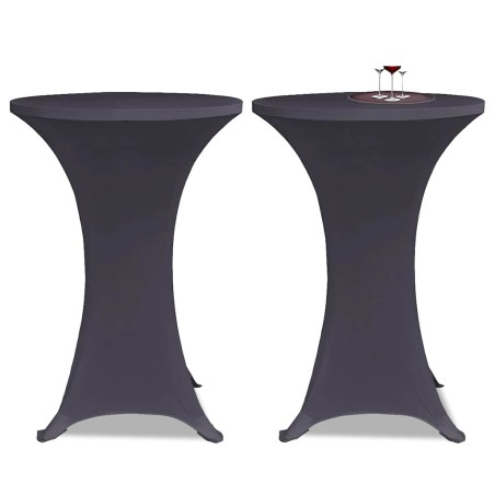 Housses de table extensible 4 pcs 80 cm Anthracite