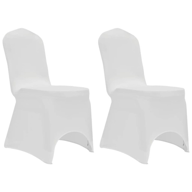 Housses élastiques de chaise Blanc 12 pcs