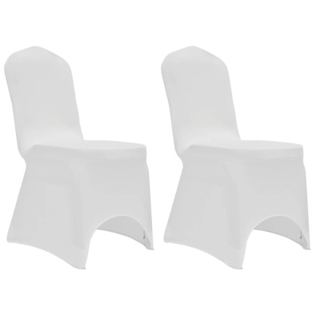 Housses élastiques de chaise Blanc 12 pcs