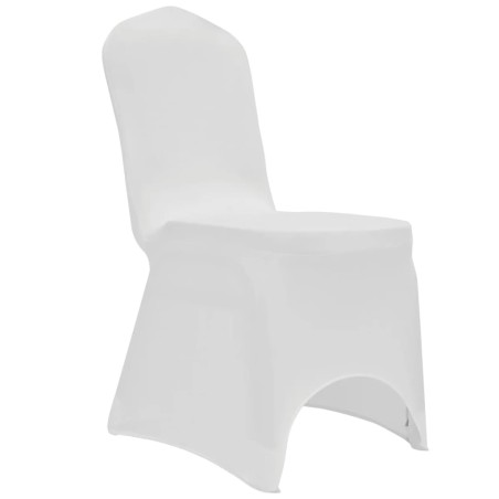 Housses élastiques de chaise Blanc 12 pcs
