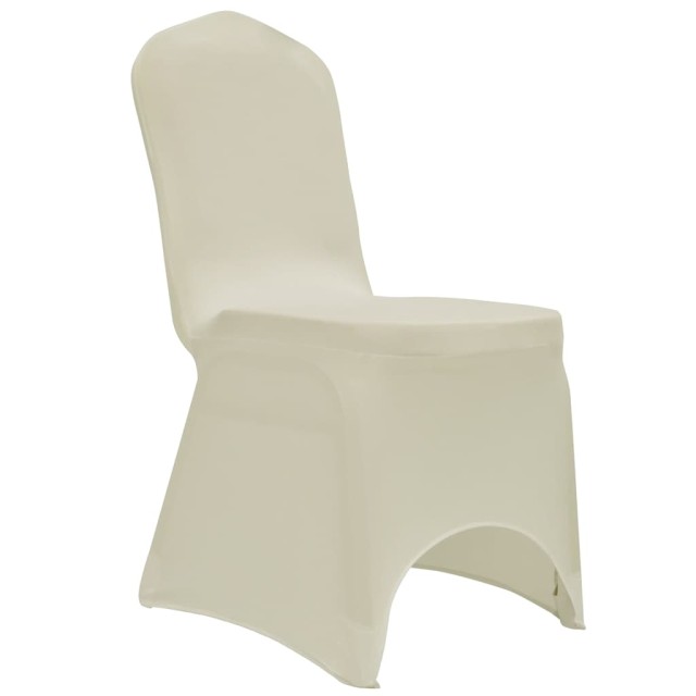 Housses élastiques de chaise Crème 12 pcs