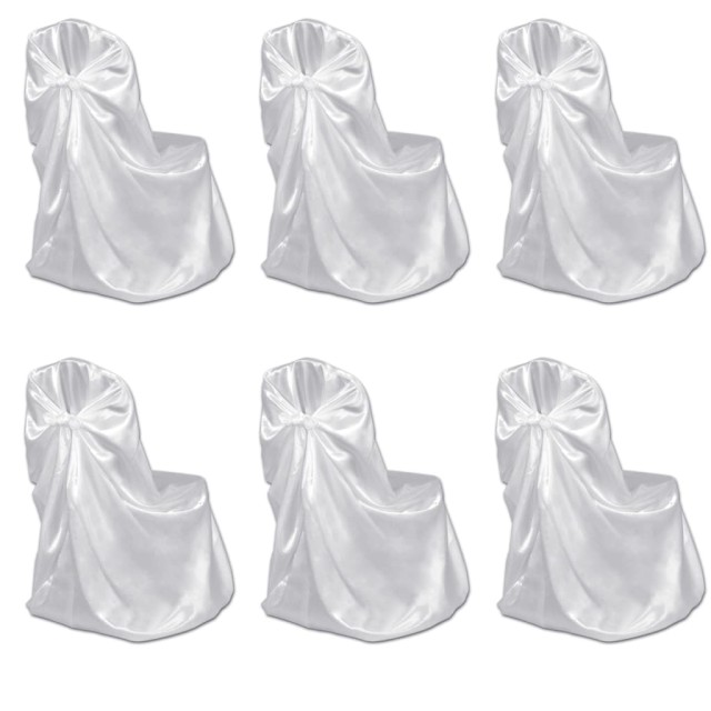 Housses de chaise pour banquet de mariage 12 pcs Blanc
