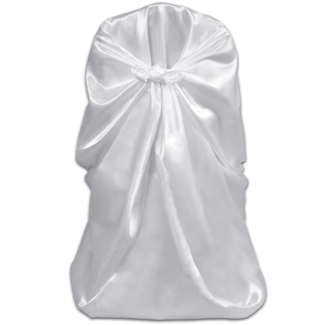 Housses de chaise pour banquet de mariage 12 pcs Blanc
