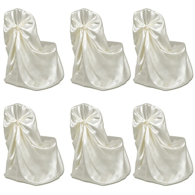 Housses de chaise pour banquet de mariage 12 pcs Crème