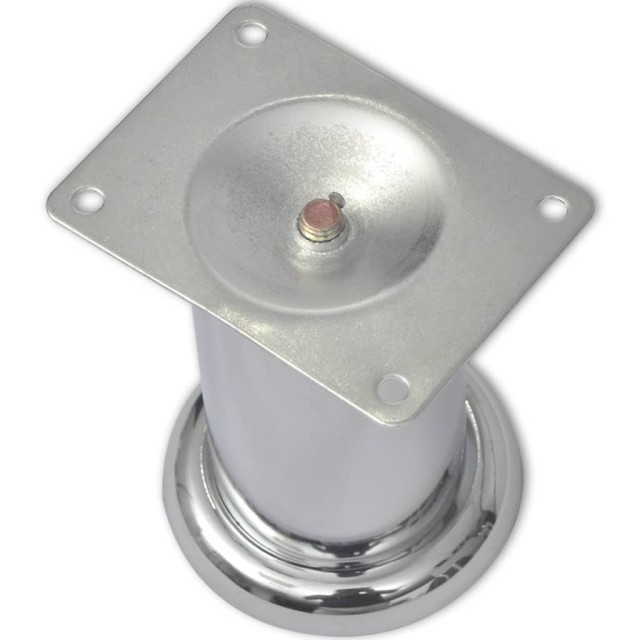 Pieds ronds de canapé 8 pcs Chrome 60 mm