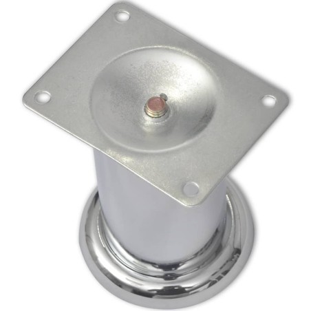 Pieds ronds de canapé 8 pcs Chrome 60 mm