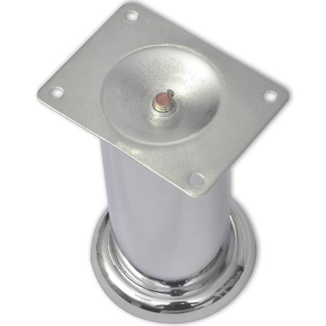 Pieds ronds de canapé 8 pcs Chrome 120 mm