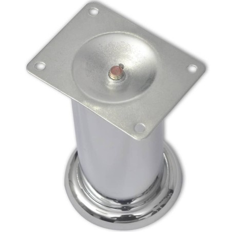 Pieds ronds de canapé 8 pcs Chrome 120 mm