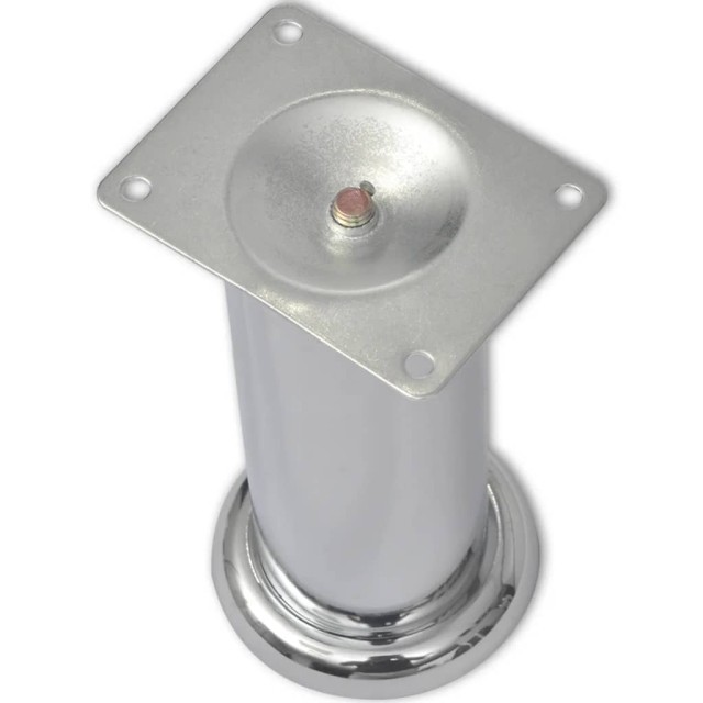 Pieds ronds de canapé 8 pcs Chrome 180 mm