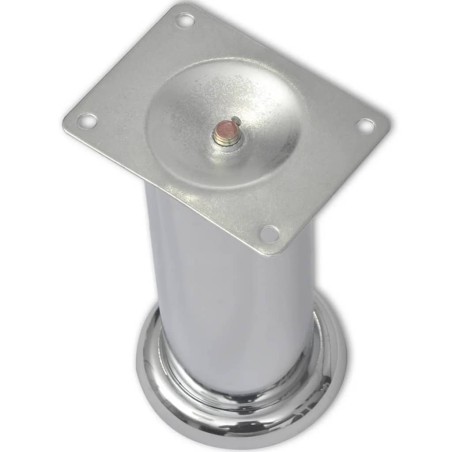 Pieds ronds de canapé 8 pcs Chrome 180 mm