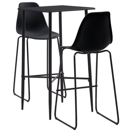 Ensemble de bar 3 pcs Plastique Noir