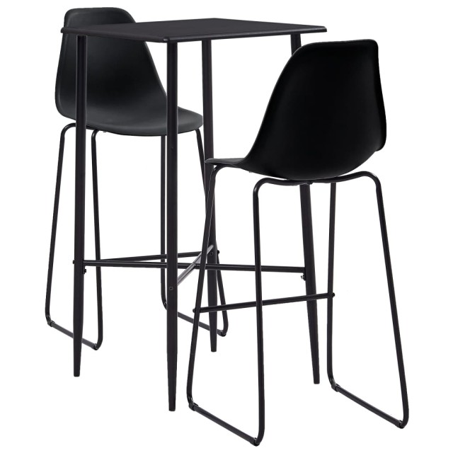 Ensemble de bar 3 pcs Plastique Noir