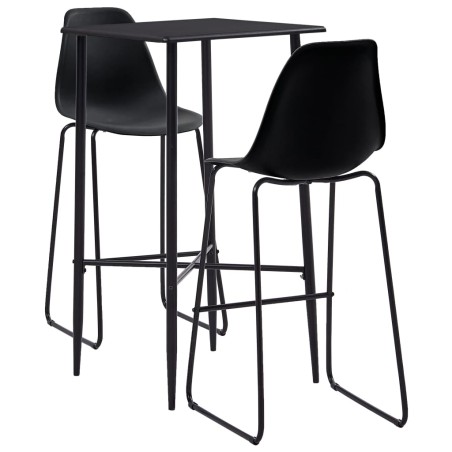 Ensemble de bar 3 pcs Plastique Noir