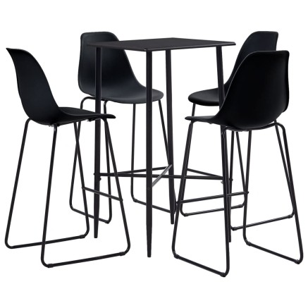 Ensemble de bar 5 pcs Plastique Noir