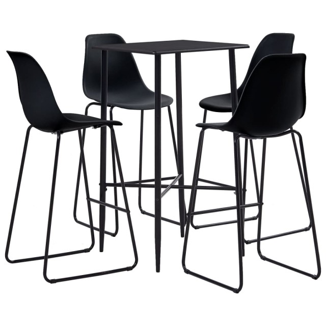 Ensemble de bar 5 pcs Plastique Noir