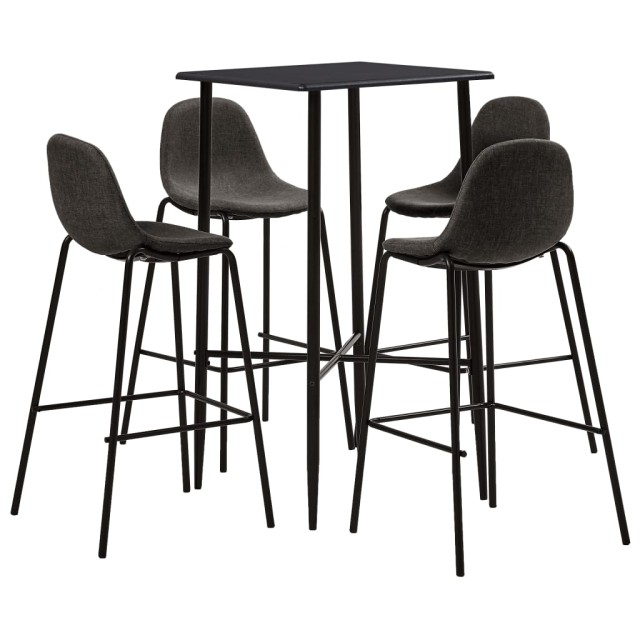 Ensemble de bar 5 pcs Tissu Gris foncé