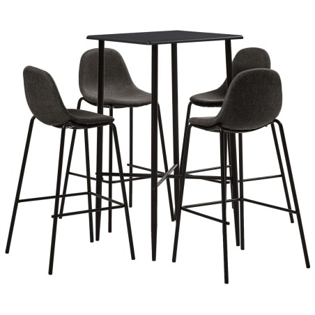 Ensemble de bar 5 pcs Tissu Gris foncé