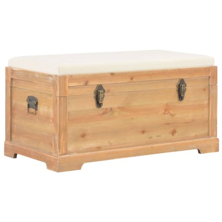 Coffre de rangement avec coussin 80x40x40 cm MDF