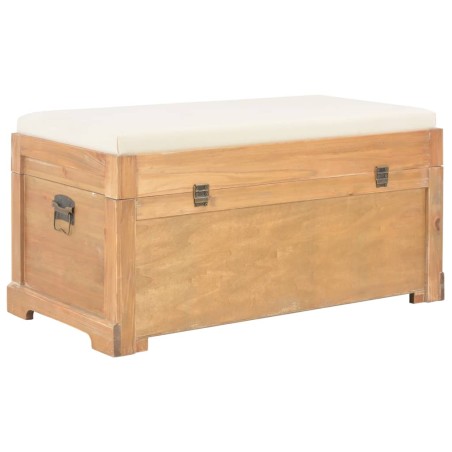 Coffre de rangement avec coussin 80x40x40 cm MDF