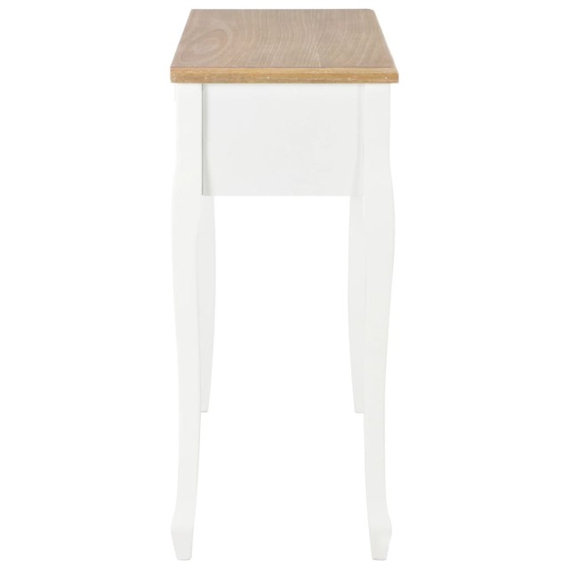 Table de console et coiffeuse avec 3 tiroirs Blanc