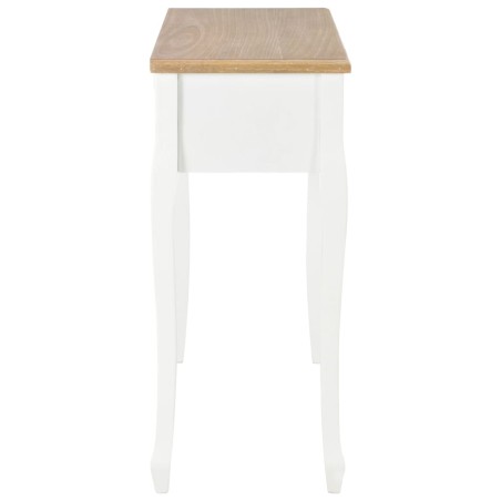 Table de console et coiffeuse avec 3 tiroirs Blanc