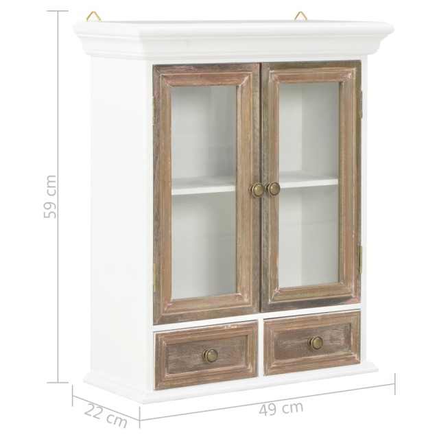 Armoire murale Blanc 49x22x59 cm Bois d'ingénierie