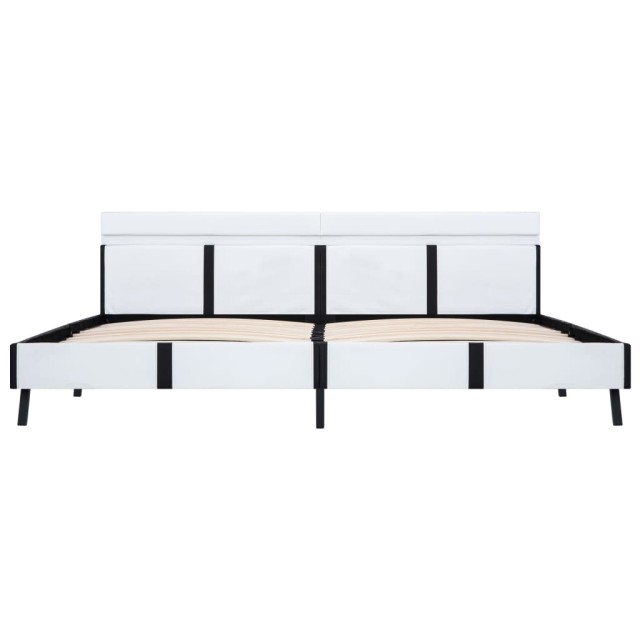 Cadre de lit avec LED sans matelas blanc 180x200 cm