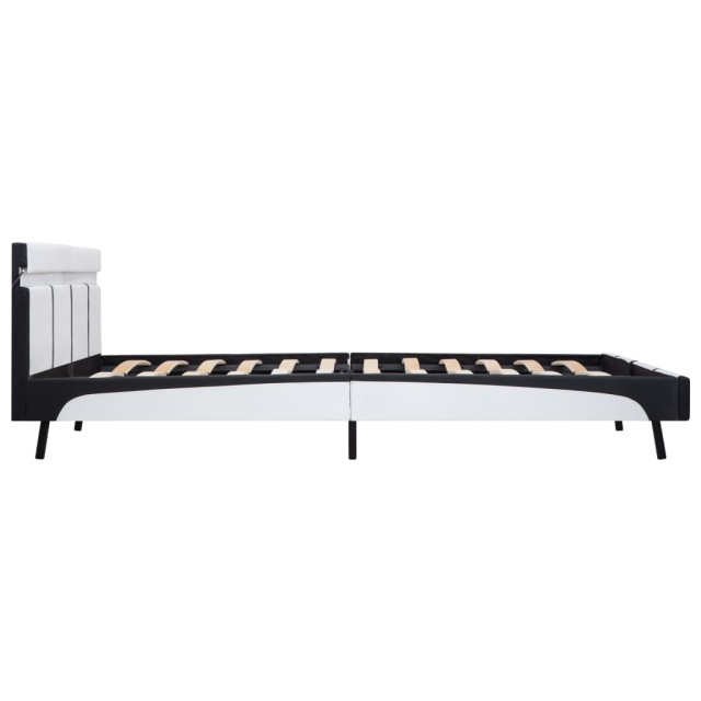 Cadre de lit avec LED sans matelas blanc 180x200 cm