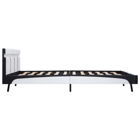 Cadre de lit avec LED sans matelas blanc 180x200 cm