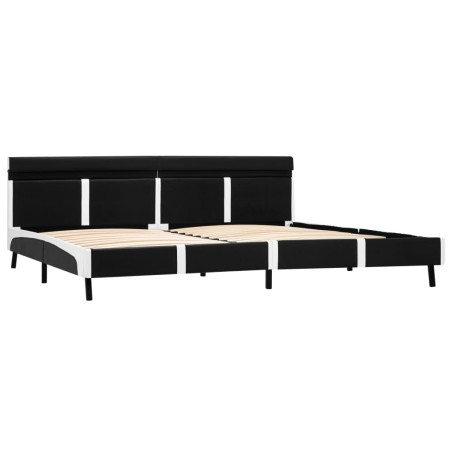 Cadre de lit avec LED sans matelas noir 180x200 cm