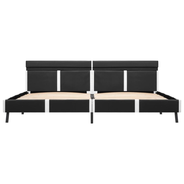 Cadre de lit avec LED sans matelas Gris Similicuir 180x200 cm