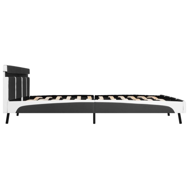 Cadre de lit avec LED sans matelas Gris Similicuir 180x200 cm