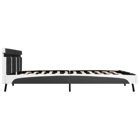 Cadre de lit avec LED sans matelas Gris Similicuir 180x200 cm