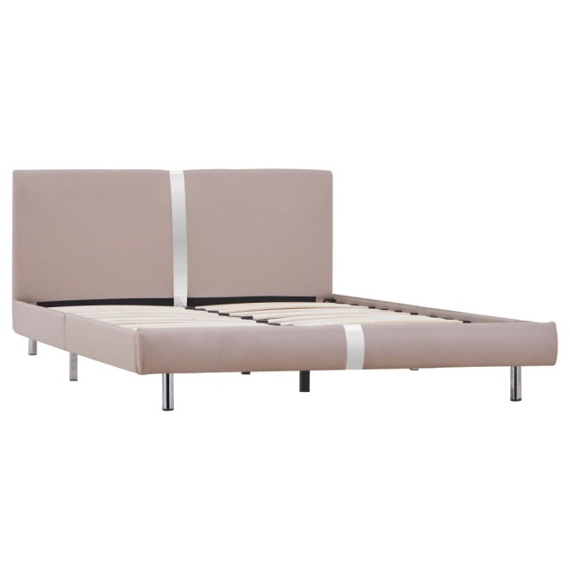 Cadre de lit sans matelas cappuccino similicuir 140x200 cm